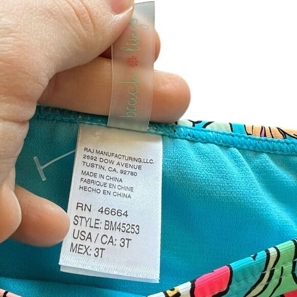 Beach Lingo Toddler Blue Floral Bikini Bottoms 3T - Picture 2 of 2